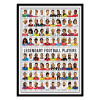 Art-Poster 70 x 100 cm - Legendary Football Players - Olivier Bourdereau