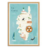 Art-Poster - Carte de La Corse - Henry Rivers