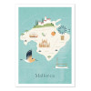 Art-Poster - Mallorca Map Travel Poster - Henry Rivers