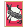 Art-Poster - Japanese cat tattoo red - Mark Harrison