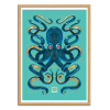 Art-Poster - Octopus Blue and gold - Mark Harrison
