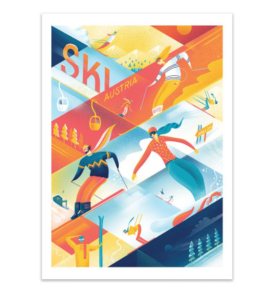 Art-Poster - Ski the lines - Mark Harrison