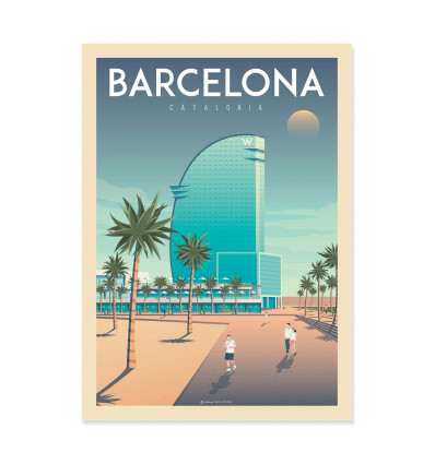 Art-Poster - Barcelona W Hotel - Olahoop Travel Posters