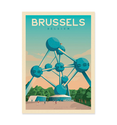 Art-Poster - Brussels - Olahoop Travel Posters
