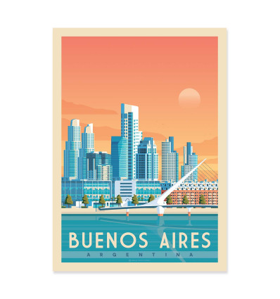 Art-Poster - Buenos Aires - Olahoop Travel Posters