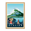 Art-Poster - Glacier National Park - Olahoop Travel Posters