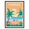 Art-Poster - Hawaii Waikiki beach - Olahoop Travel Posters
