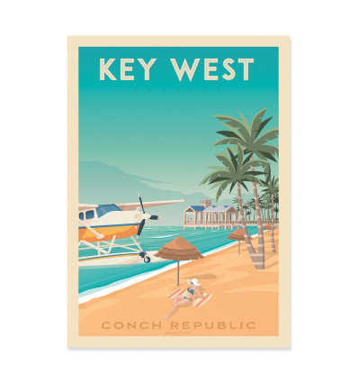Art-Poster - Key West Florida - Olahoop Travel Posters