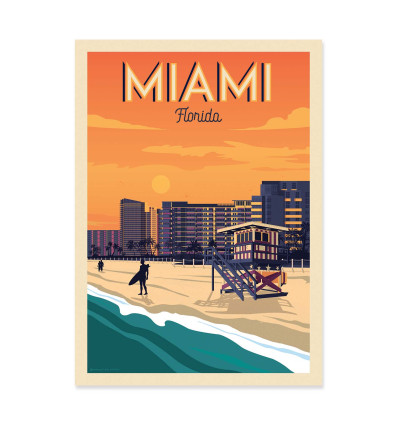 Art-Poster - Miami - Olahoop Travel Posters