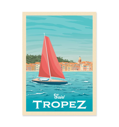 Art-Poster - Saint Tropez - Olahoop Travel Posters