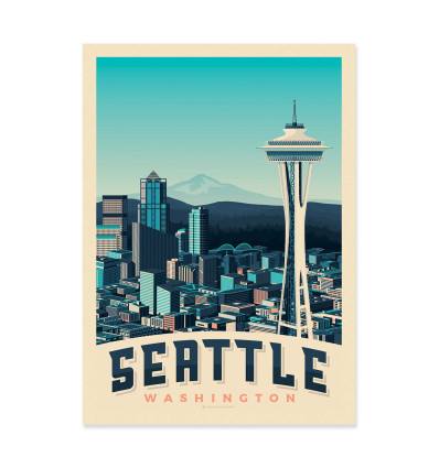 Art-Poster - Seattle - Olahoop Travel Posters