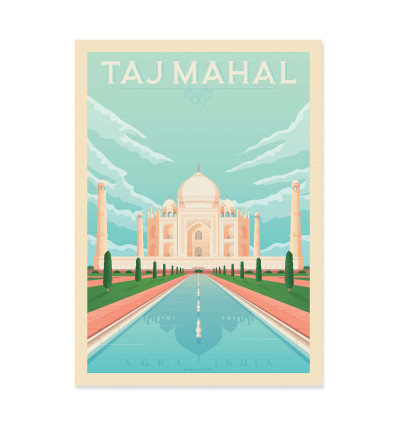 Art-Poster - Taj Mahal - Olahoop Travel Posters