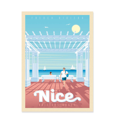 Art-Poster - Nice Baie des anges - Olahoop Travel Posters