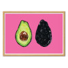 Art-Poster - Avocado on pink - Alice Straker