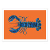 Art-Poster - Lobster on Orange - Alice Straker