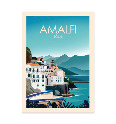 Art-Poster - Amalfi Italy - Studio Inception