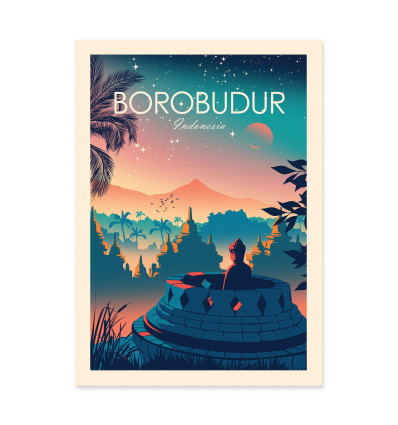 Art-Poster - Borobudur Indonesia - Studio Inception
