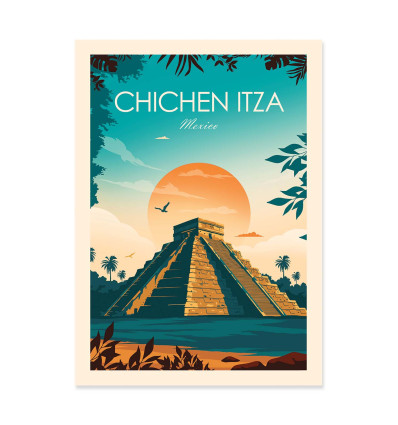 Art-Poster - Chichen Itza Mexico - Studio Inception