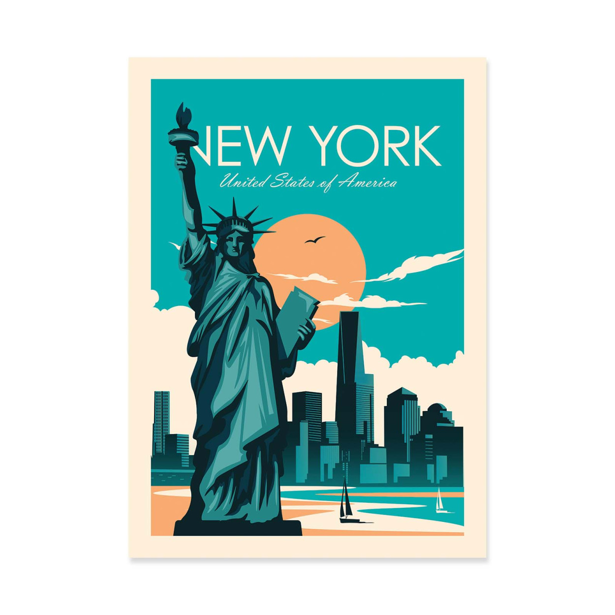 Poster illustrée NEW-YORK - Site de editions-straub !