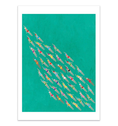 Art-Poster - Racing Swimmers - Wall Chart Co