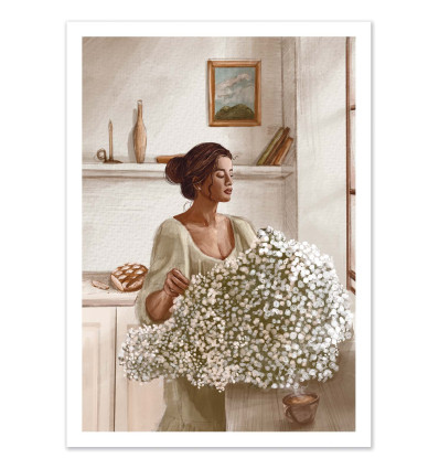 Art-Poster - Sorting the flowers - Illustre Mayon