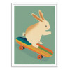 Art-Poster - Bunny on Skateboard - Treechild