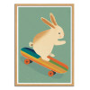 Art-Poster - Bunny on Skateboard - Treechild