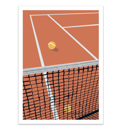 Art-Poster - Filet Tennis Terre battue - LPX Illustration