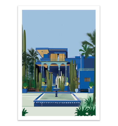 Art-Poster - Jardin Majorelle Marrakech - LPX Illustration