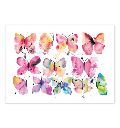 Art-Poster - Artistic Butterflies Watercolor - Ninola