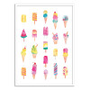 Art-Poster - Cute icecreams Pastel - Ninola