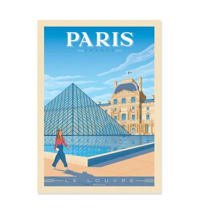 Art-Poster - Paris Musée du Louvre - Olahoop Travel Posters