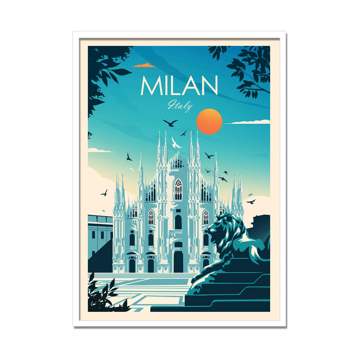 Art-Poster Travel Posters - Milan Italy - Studio Inception