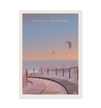 Art-Poster - Bassin d'Arcachon Version 3 - TuroMemoriesStudio