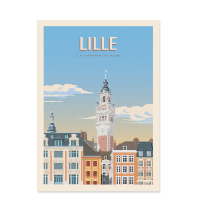 Art-Poster Travel Posters - Lille - TuroMemoriesStudio