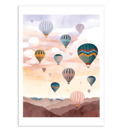 Art-Poster - Airballoon Sky - Goed Blauw