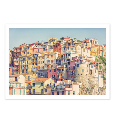 Art-Poster - Manarola facade Italy - Manjik Pictures