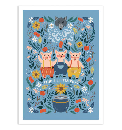 Art-Poster - Three Little Pigs - Vesna Skorshnek
