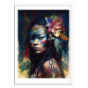 Art-Poster - Watercolor Asian woman - Chromatic fusion studio