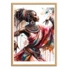 Art-Poster - Watercolor African dancer - Chromatic fusion studio