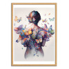 Art-Poster - Watercolor Butterfly woman body - Chromatic fusion studio