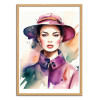 Art-Poster - Watercolor fashion woman - Chromatic fusion studio