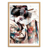 Art-Poster - Watercolor Geisha Dancer - Chromatic fusion studio