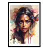Art-Poster - Watercolor Hindu woman - Chromatic fusion studio