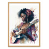 Art-Poster - Watercolor Musician woman V2 - Chromatic fusion studio