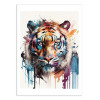 Art-Poster - Watercolor Tiger - Chromatic fusion studio
