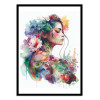 Art-Poster - Watercolor Tropical woman - Chromatic fusion studio