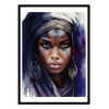 Art-Poster - Watercolor Tuareg woman - Chromatic fusion studio