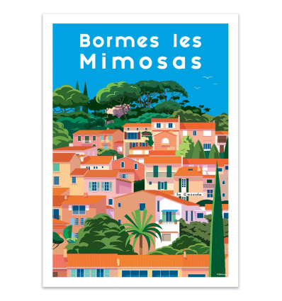 Art-Poster - Bormes les mimosas - Raphael Delerue