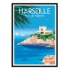 Art-Poster - Marseille Anse de Maldormé - Raphael Delerue